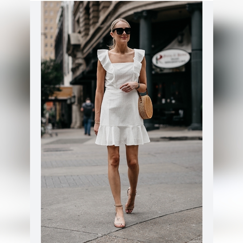 LUCY Paris Dress Hermosa Ruffle Textured Mini Dress